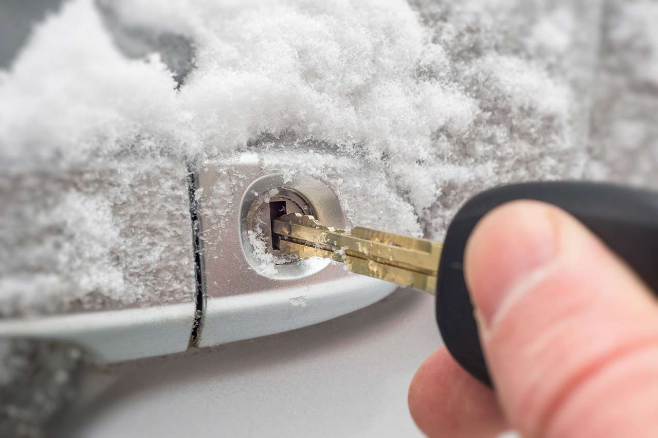 How to get into a car if the door lock is frozen